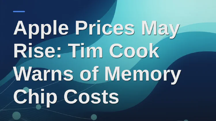 Apple Prices May Rise: Tim Cook Warns of Memory Chip Costs
