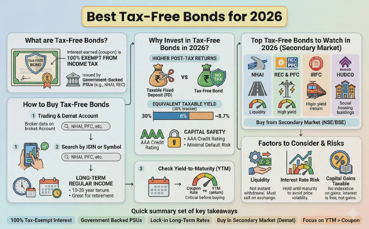 Best Tax-Free Bonds for 2026: Top Safe Yields in India