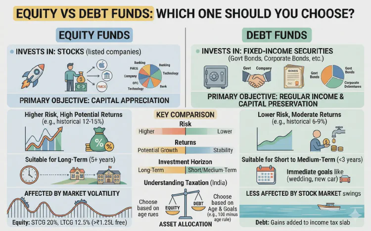 Equity vs Debt Funds: Which One Should You Choose?