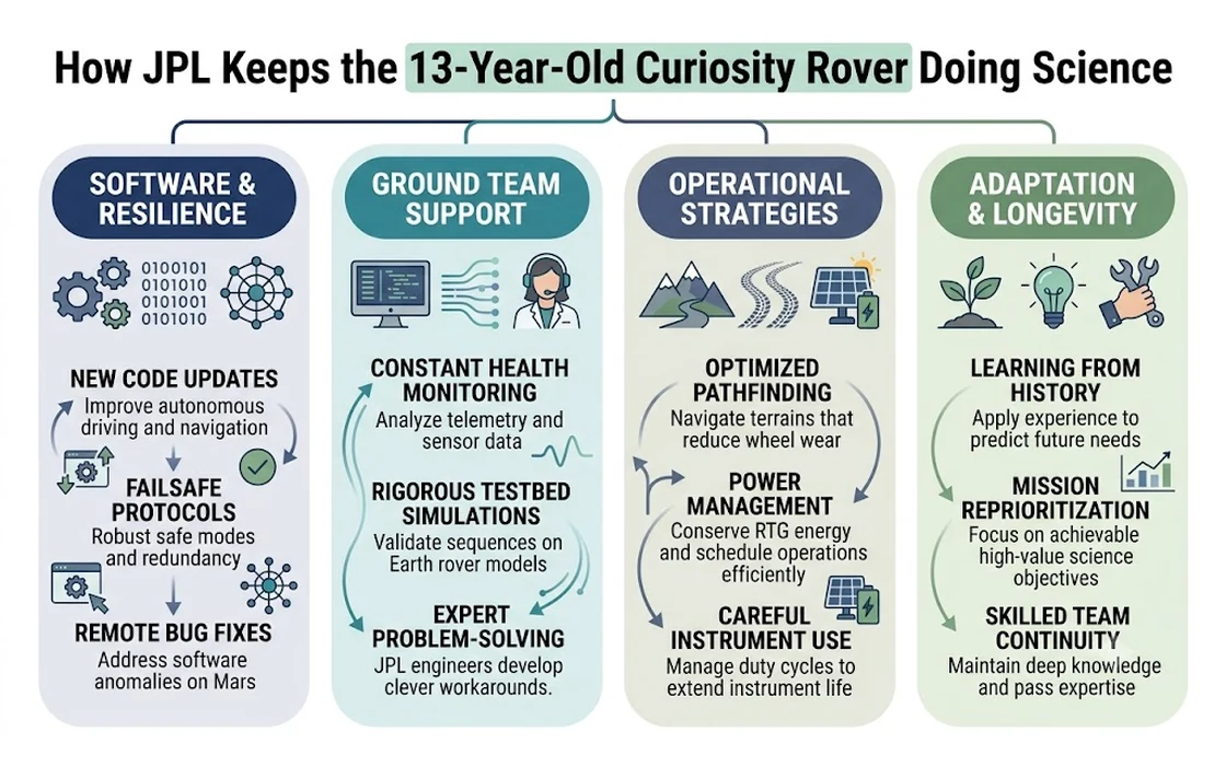 How JPL Keeps the 13-Year-Old Curiosity Rover Doing Science