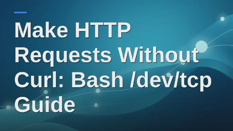 Make HTTP Requests Without Curl: Bash /dev/tcp Guide