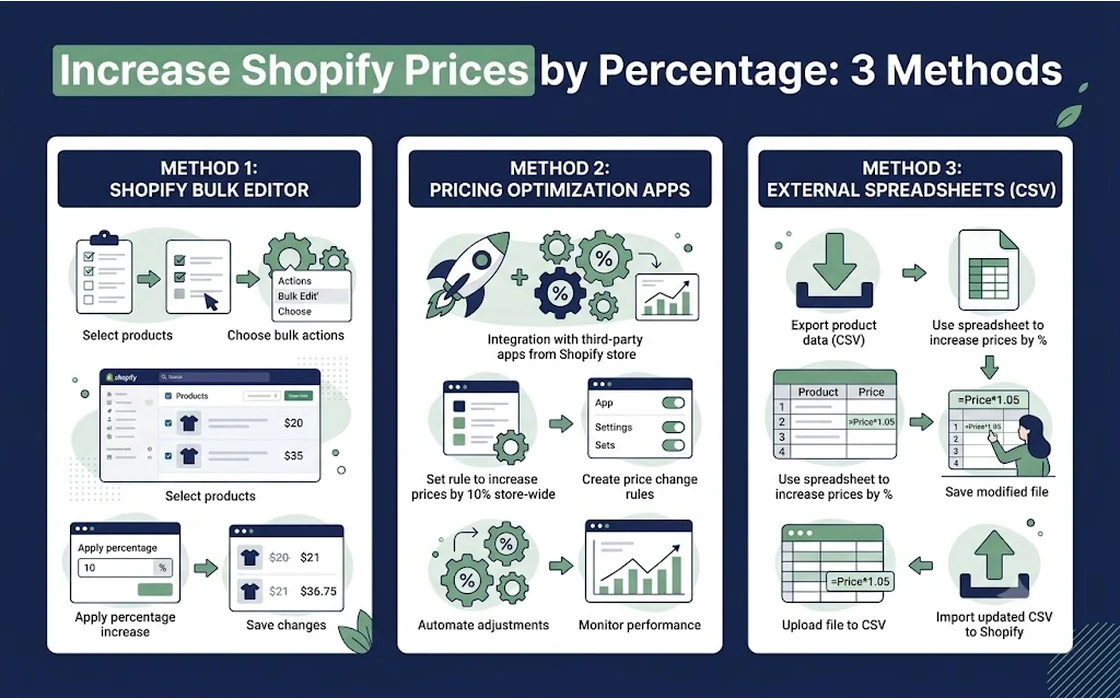 Increase Shopify Prices by Percentage: 3 Methods