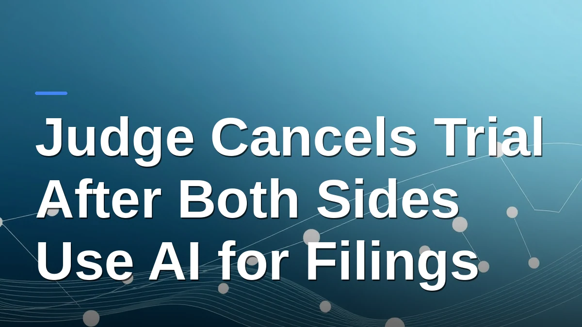 Judge Cancels Trial After Both Sides Use AI for Filings