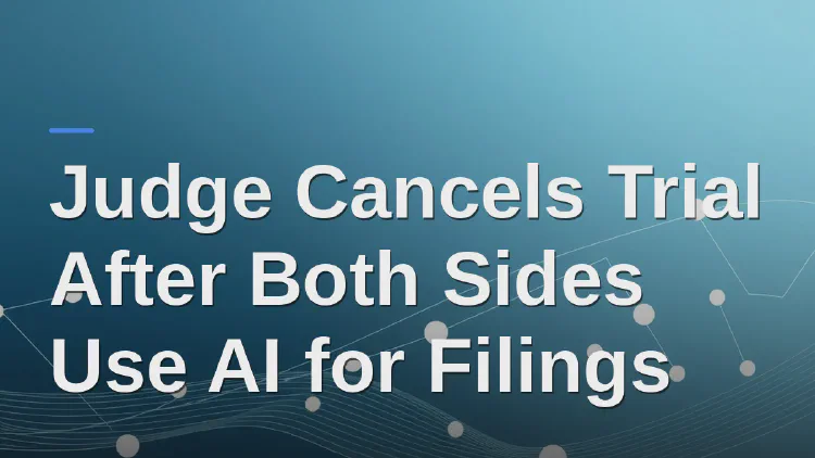 Judge Cancels Trial After Both Sides Use AI for Filings