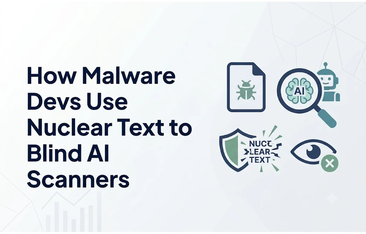 How Malware Devs Use Nuclear Text to Blind AI Scanners