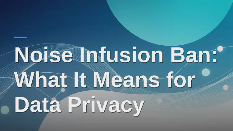 Noise Infusion Ban: What It Means for Data Privacy