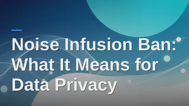 Noise Infusion Ban: What It Means for Data Privacy