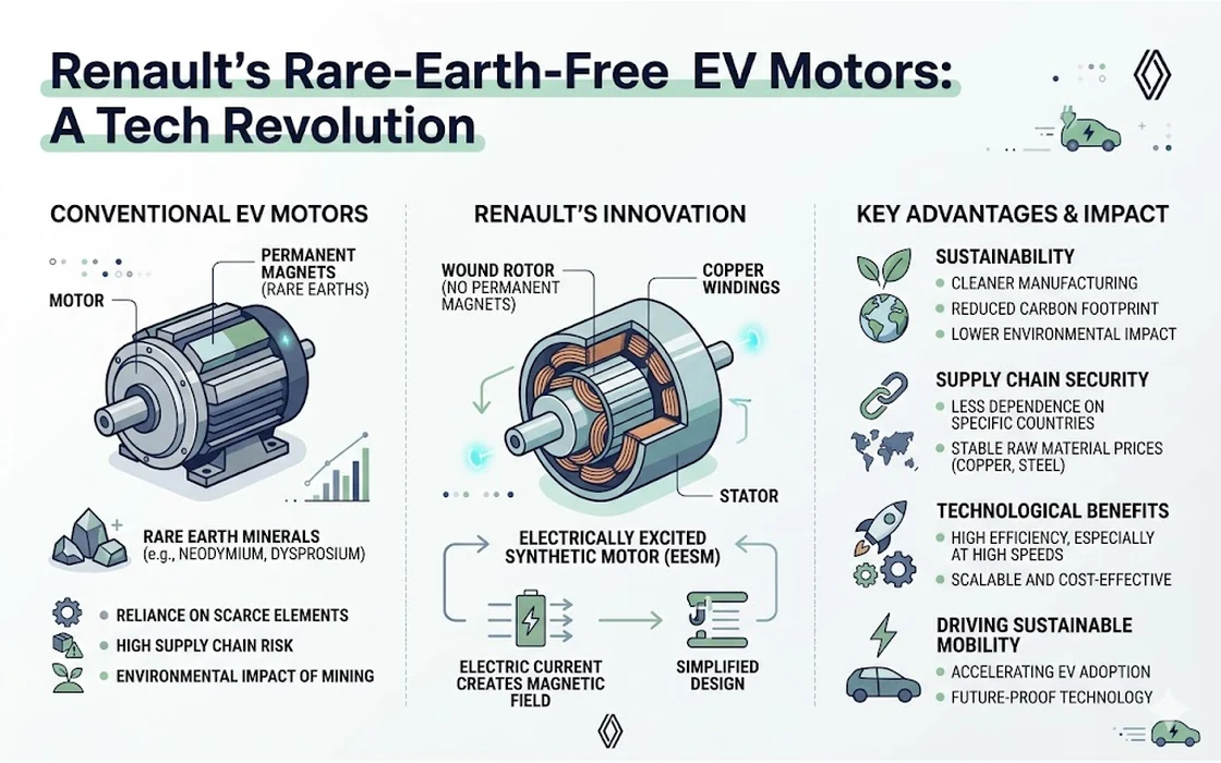 Renault&rsquo;s Rare-Earth-Free EV Motors: A Tech Revolution