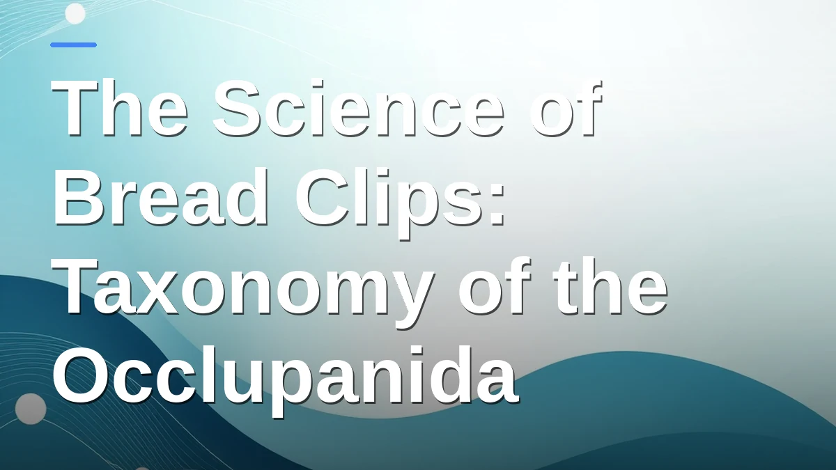 The Science of Bread Clips: Taxonomy of the Occlupanida