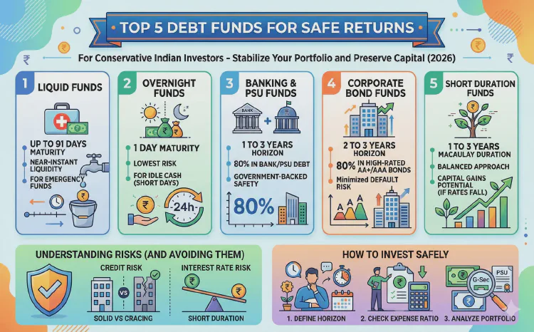 Best Debt Mutual Funds for Safe Returns (2026)